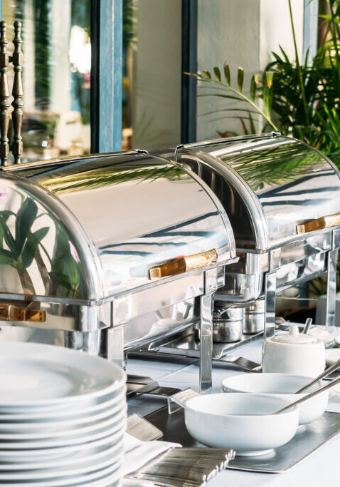 Breakfast with Catering buffet in restaurant coffee shop cafe